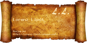 Lorenz Lipót névjegykártya